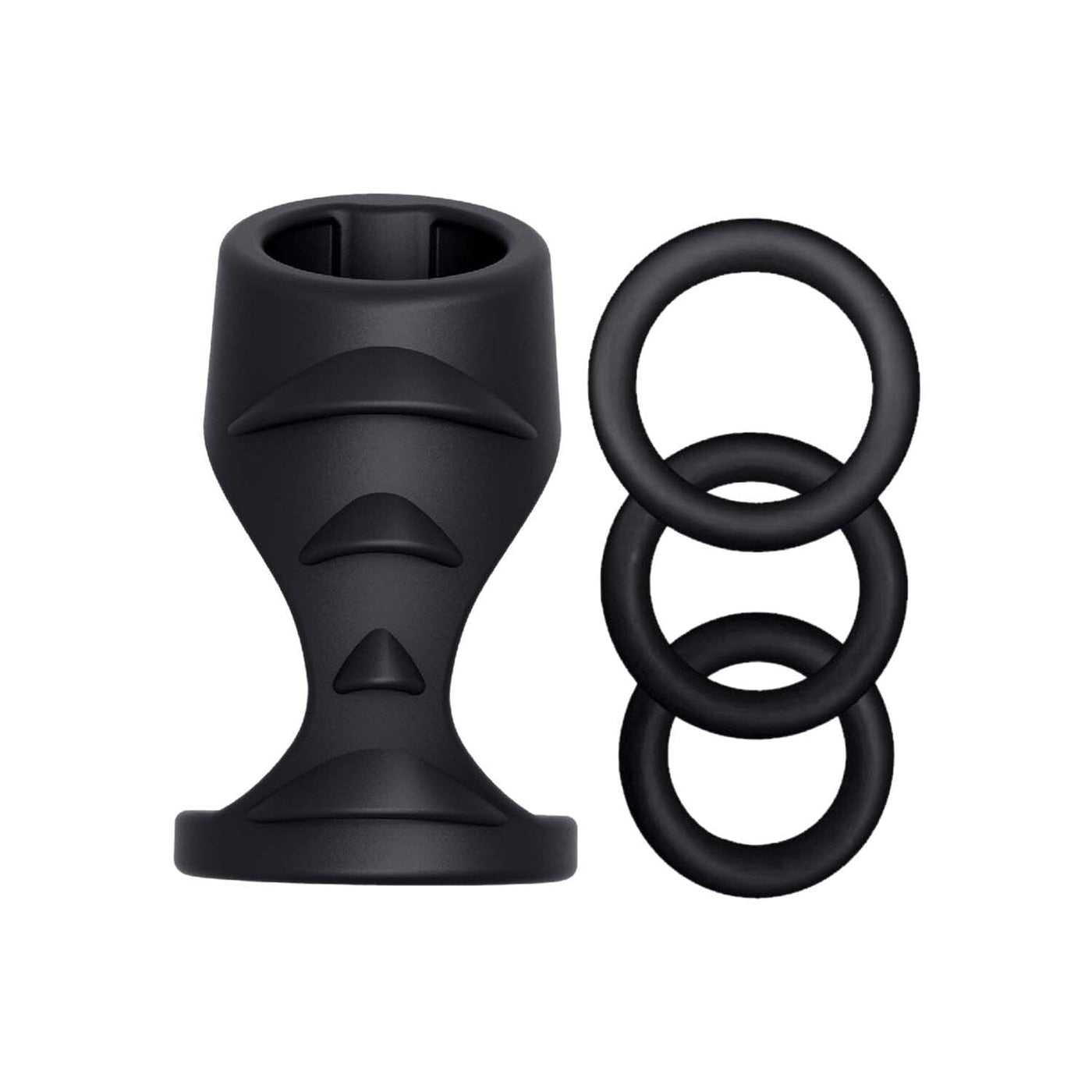 4-in-1 Silicone Cock Ring + Sheath Set