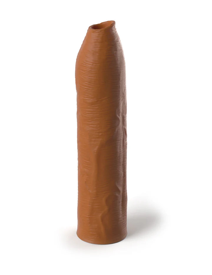 Uncut Silicone Penis Enhancer, 7-Inches, Hood-Up Foreskin