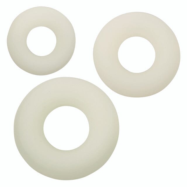 Alpha 3-Pack Glow-in-the-Dark Soft Silicone Cock Rings - Hamilton Park Electronics