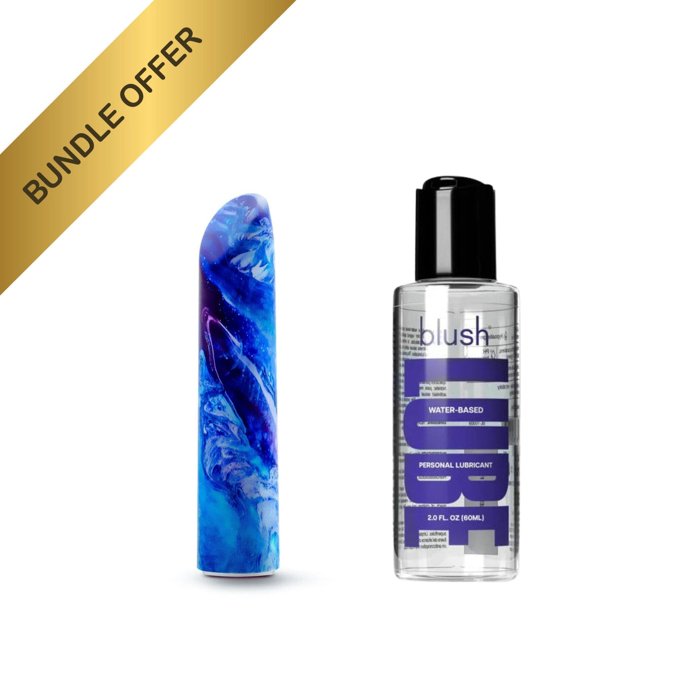 Power Vibe Azure Bullet + Blush Lube Bundle