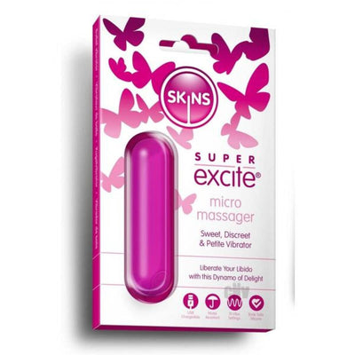 Super Excite Micro Massager - Silicone Mini Bullet Vibrator - Hamilton Park Electronics