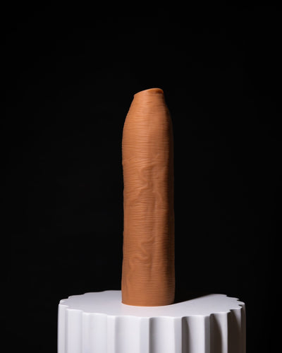 Uncut Silicone Penis Enhancer, 7-Inches, Hood-Up Foreskin