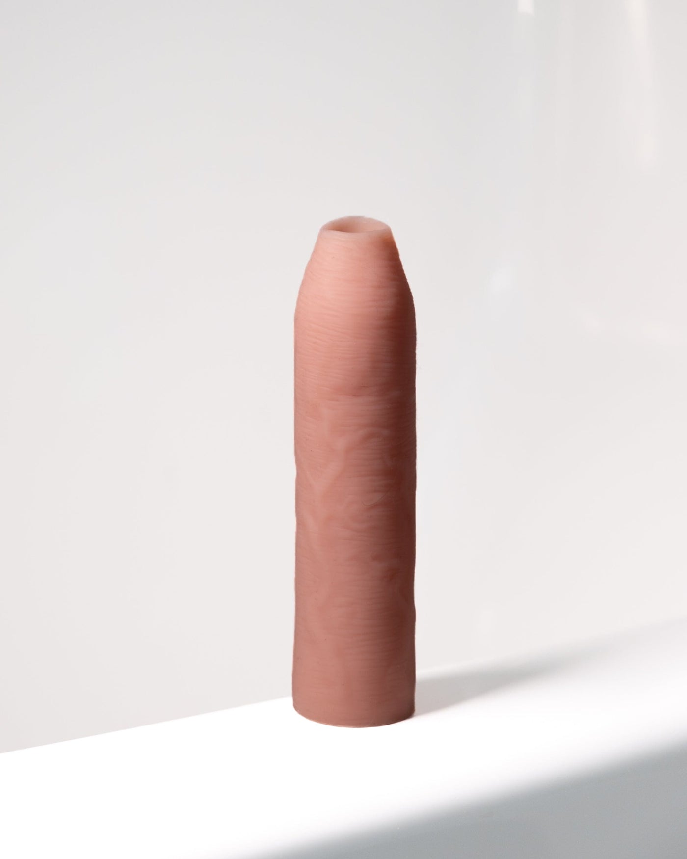 Uncut Silicone Penis Enhancer, 7-Inches, Hood-Up Foreskin