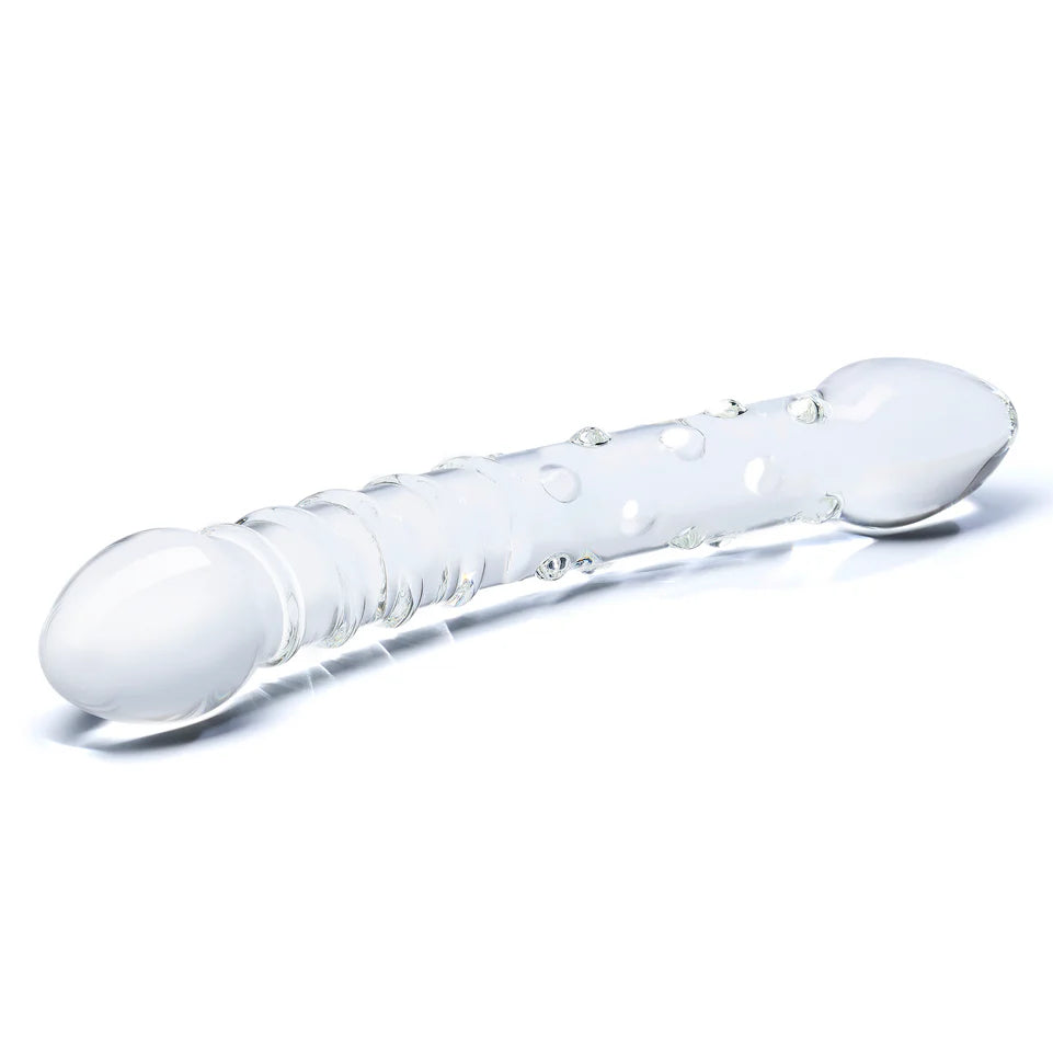 10" Double Trouble Glass Dildo by Gläs