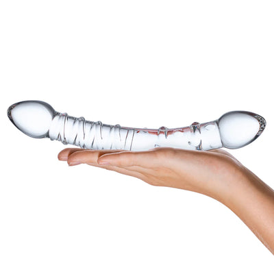 10" Double Trouble Glass Dildo by Gläs