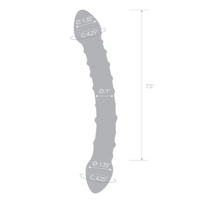 10" Double Trouble Glass Dildo by Gläs