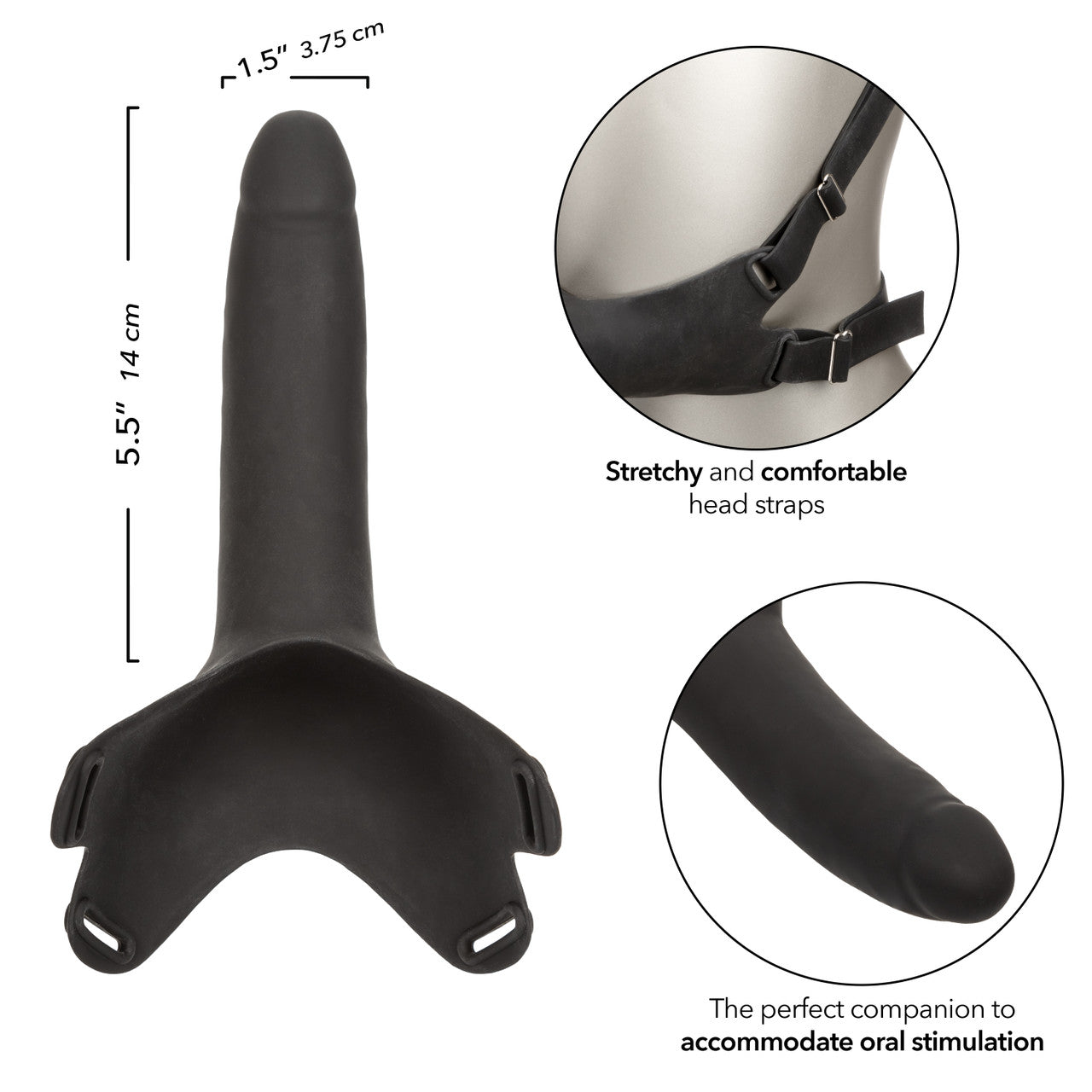 Accommodator Silicone Dong - Face Srap-On Dildo Harness