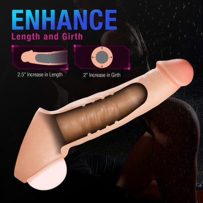 Thrive Realistic Penis Extender Sleeve, Stretchy Soft Silicone