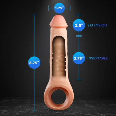 Thrive Realistic Penis Extender Sleeve, Stretchy Soft Silicone