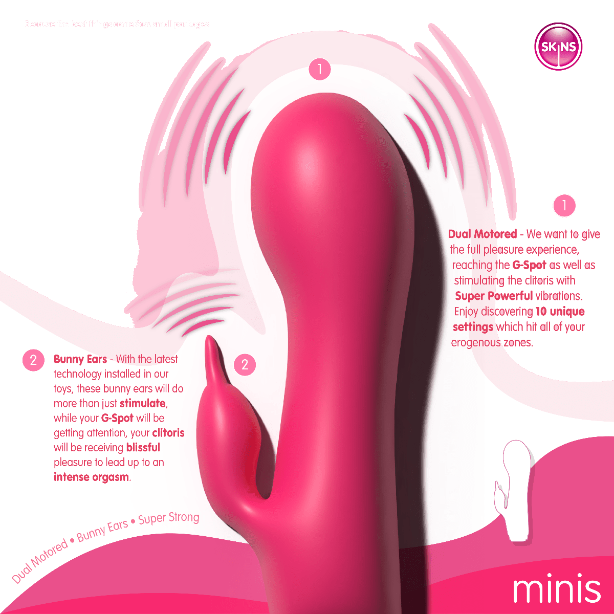 Bijou Bunny Skins Minis Silicone Vibrator