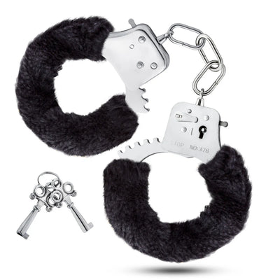 Soft Padded Bondage Sex Handcuffs - Black