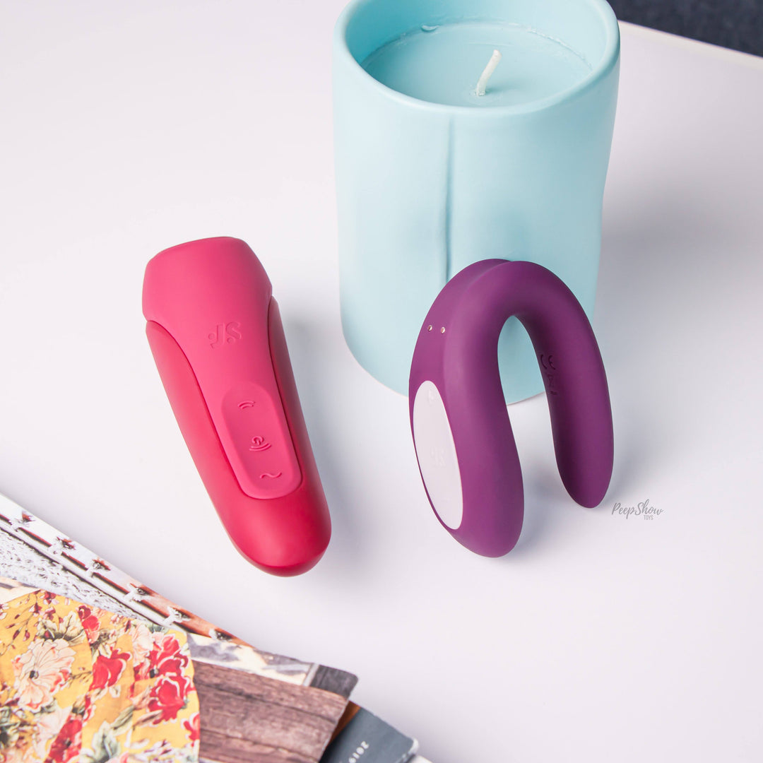 Satisfyer Curvy 1 + & Double Joy Bundle - 2 Long-Distance App Controlled  Vibrators